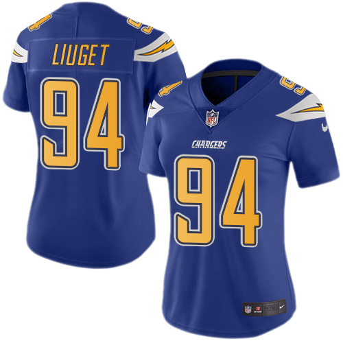 Women's Limited Corey Liuget Nike Jersey Electric Blue - #94 Rush NFL Los Angeles Chargers